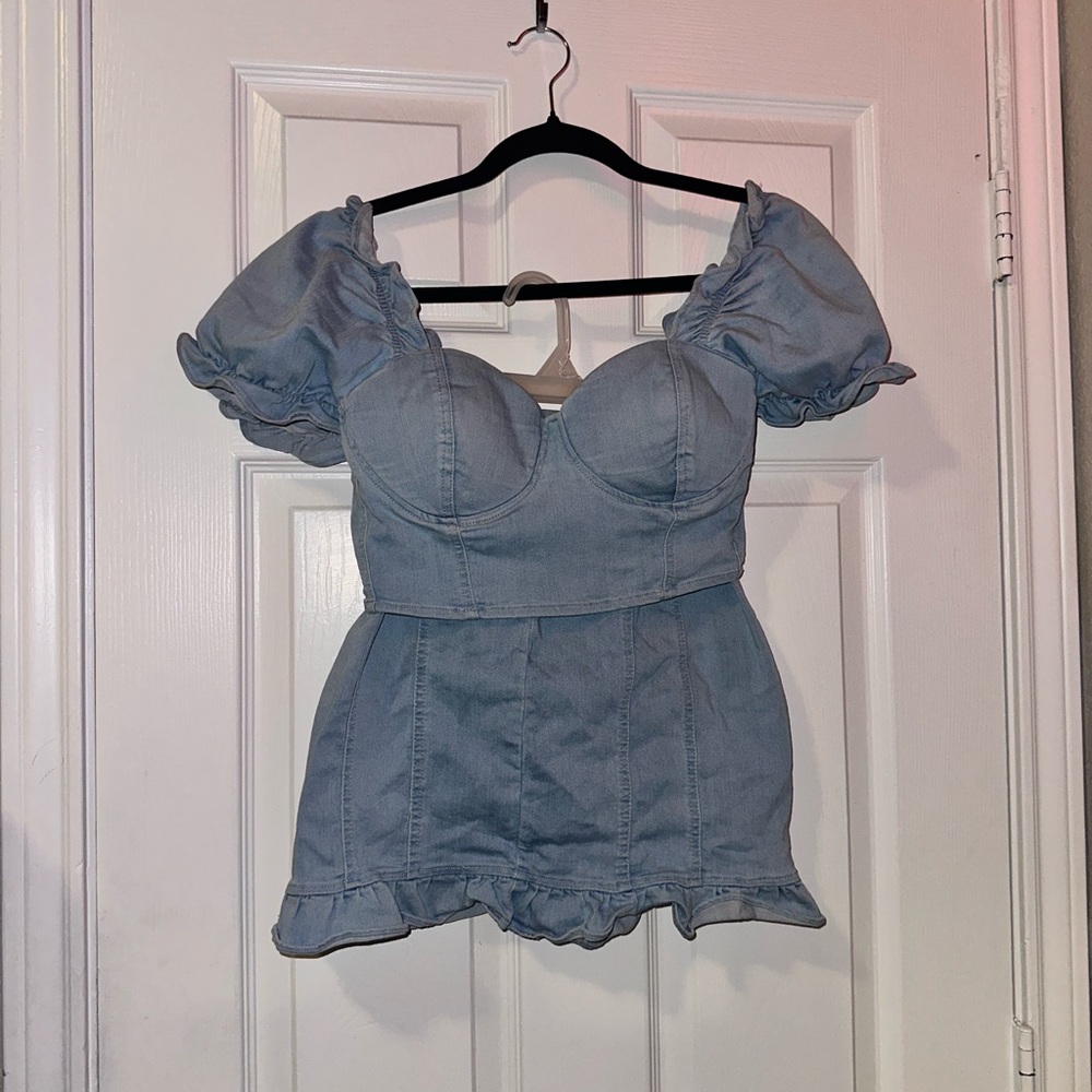 Jean 2piece outfit💙